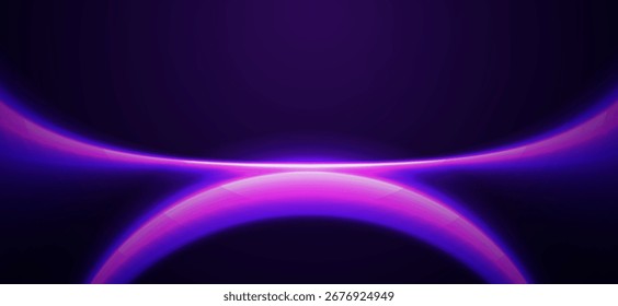 Arcos de neón vibrantes que crean un fondo abstracto brillante