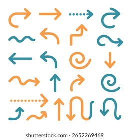 Vibrant Neon Arrow Collection for Directional Design