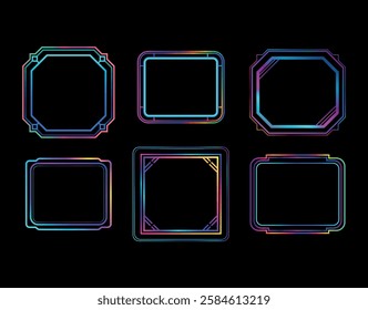 Vibrant Neon Geometric Frame Collection