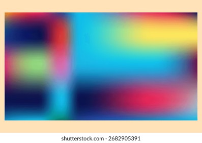Vibrant Neon Gradient Background, Colorful Abstract Blur Texture with Bright Rainbow Tones