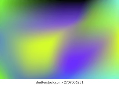 Fundo de gradiente de néon vibrante com roxo, verde-limão e azul escuro. Excelente para capas modernas e web design