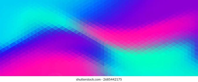 Vibrant Neon Gradient Geometric Abstract Background Texture