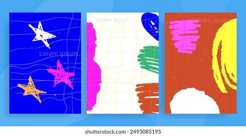  Vibrant Neon Grunge Vector Backgrounds Set