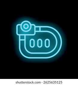 Vibrant neon icon depicting an action camera, ready to capture thrilling adventures and unforgettable experiences