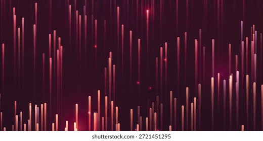 Vibrantes rayos de luz de neón sobre fondo oscuro Abstractas para efectos visuales dinámicos y efectos de expresión de movimiento eps10