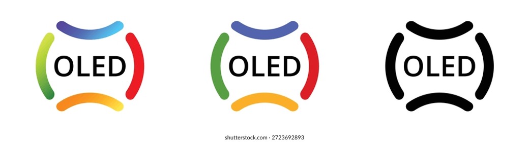 Símbolos vibrantes con variaciones de color y un diseño negro audaz.