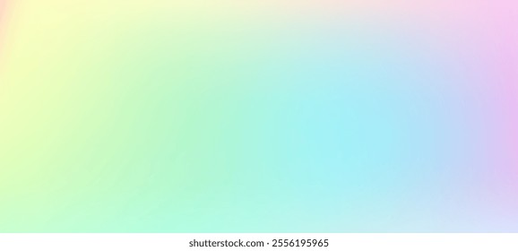 Vibrant ombre rainbow background with blurry Y2K gradient and soft holograph effect. Iridescent and chrome textures in neon colors.