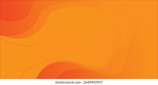 Fondo Abstractas naranja vibrante con ondas de gradiente y curvas suaves. Ideal para fondos, proyectos de arte, presentaciones, Tecnología y diseño digital moderno