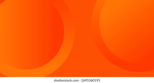 Fondo Abstractas naranja vibrante con Grandes círculos y diseño degradado. Vector eps10