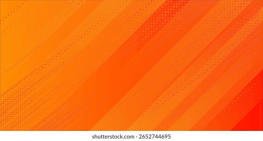 Lebendiger orangefarbener abstrakter Hintergrund mit Linienkreisen und Halbton 