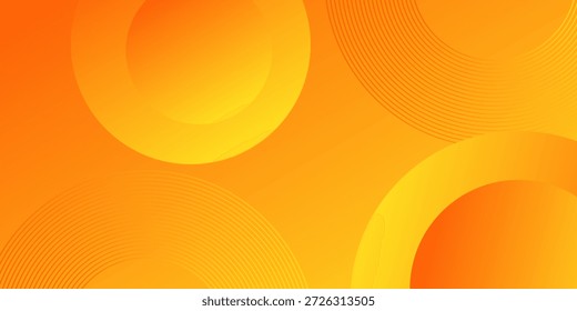 Fondo Abstractas naranja vibrante con círculos de línea y semitono