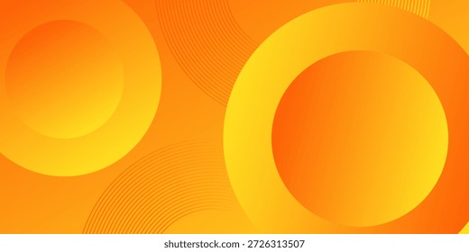 Fondo Abstractas naranja vibrante con círculos de línea y semitono