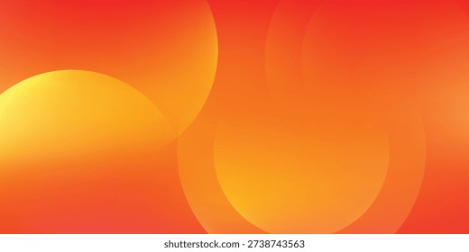 Vibrant Orange Abstract Background With Soft Gradient Circles and Modern Warm Texture eps10