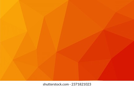 Vibrant orange abstract geometric pattern with low polygon texture. Wallpaper triangulation background. vector illustration for web, digital, flyer, ideas, creative, cover, banner