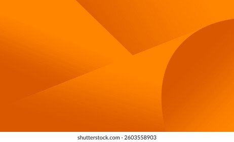 Vibrant orange background featuring dynamic geometric shapes and radiant highlights, symbolizing creativity, energy, and inspiration in modern designs and presentations.
