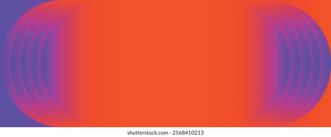 Vibrant orange background with a gradient texture, blending into purple. The background features smooth, circular patterns in orange and purple. Minimal abstract gradient graphic vector background 