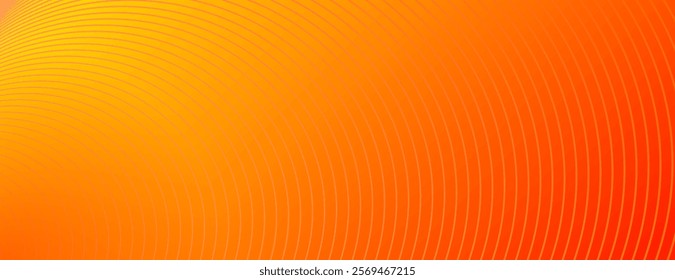 Vibrant orange background with a gradient from yellow to orange. The background features concentric circular lines adding texture. Gradient patterned background vector. Orange background.