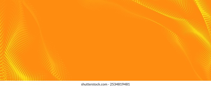 Fundo laranja vibrante com textura suave. O fundo apresenta sutis padrões de ondas amarelas, realçando a cor laranja. Vetor. Fundo de onda de gradiente brilhante. Vetor de plano de fundo laranja.