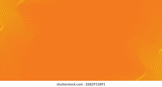 Fondo naranja vibrante con una textura suave. El fondo presenta sutiles patrones de ondas amarillas, realzando el color naranja. Vector. Fondo de onda de gradiente brillante. Fondo anaranjado