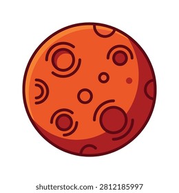 Vibrant orange ball with red markings