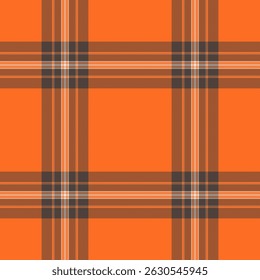 Vibrant orange and brown plaid pattern. Perfect for autumnal designs, textile prints, or website backgrounds.