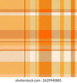 Vibrante patrón de cuadros de color naranja y crema. Perfecto para diseños otoñales, textiles o fondos de Sitio web.  Este alegre textil geométrico evoca calidez y energía.