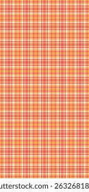Vibrant orange and cream plaid pattern.  Perfect for textile design, website backgrounds, or autumnal themed projects. This seamless texture offers a cheerful, warm, and classic feel.