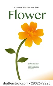 Vibrant Orange Flower Poster - Harmony Of Color And Soul