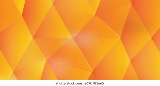 Vibrant Orange Geometric Abstract Background With Triangles And Warm Gradient eps10