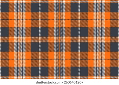 Vibrant orange and gray plaid pattern.  Perfect for autumnal designs, textile prints, or as a background for websites and social media.