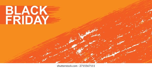 Un vibrante fondo de textura grunge naranja con texto blanco, perfecto para los enérgicos anuncios de venta del Black Friday y los objetivos comerciales modernos