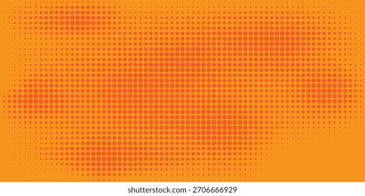 Plano De Fundo De Padrão De Meio-Tom Laranja Vibrante Com Textura Pontilhada Para Projetos De Design E Marketing.vetor ilustração eps10