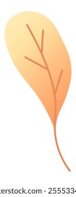 Vibrant orange leaf featuring a stunning gradient from bright yellow to deep orange, capturing the essence of fall and the beautiful transformation of natures colors