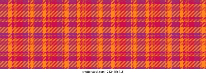 Vibrant orange and magenta plaid pattern.  Perfect for textile design, fashion, or website backgrounds.  This bold, energetic texture evokes warmth and style.