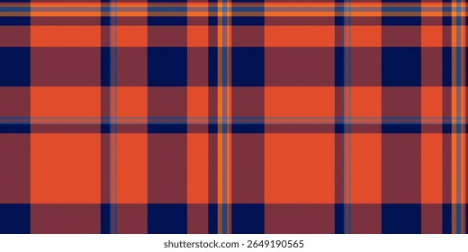 Vibrant orange and navy plaid pattern.  Perfect for textile designs, autumnal themes, or adding a touch of classic style to your projects.