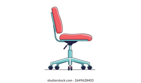 A vibrant orange office chair with a comfortable seat and ergonomic backrest on a five star base with wheels
