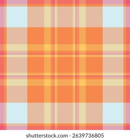 Vibrant orange and pastel plaid pattern.  Perfect for textile design, fashion, websites, and branding.  This cheerful, modern textile texture evokes feelings of warmth and optimism.