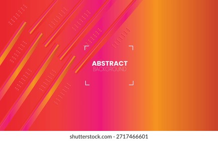 Vibrant Orange and Pink Gradient Background with Dynamic Diagonal Lines
