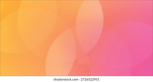 Fondo De Gradiente Rosa Naranja Vibrante Con Círculos Suaves De Bokeh Y Brillo Cálido