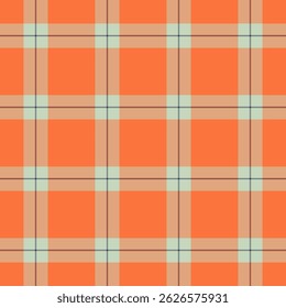Vibrant orange plaid pattern.  Perfect for textile design, website backgrounds, or autumnal themed projects.