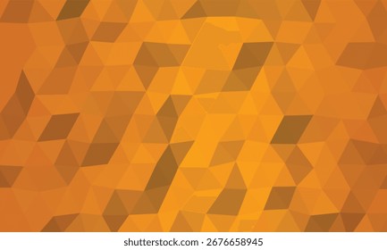 Fondo geométrico poligonal naranja vibrante con el patrón abstracto de la superficie texturizada