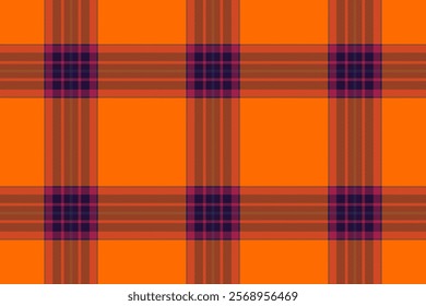 Vibrant orange and purple plaid pattern.  Perfect for textile design, fashion, websites, or autumnal branding.  Modern, stylish, and versatile graphic.