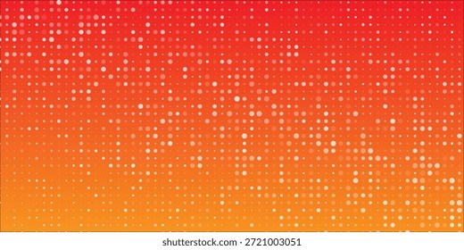 Fundo De Gradiente Laranja Vibrante A Vermelho Com Padrão De Pontos Para Design Moderno E Marketing eps10