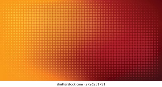 Vibrant Orange Red Gradient Background With Dotted Halftone Pattern eps10