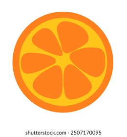 Vibrant orange slice, ideal for summer-themed designs.