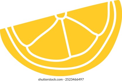 Vibrant Orange Slice on White Background