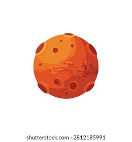 Vibrant orange sphere with brown spots
