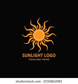 A vibrant orange sun logo representing energy, warmth, and positivity