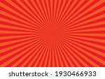 Vibrant Orange Sunburst Pattern Background. Ray star burst backdrop. Rays Radial geometric Vector Illustration