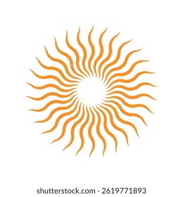 Gráfico de Vector vibrante naranja Sunburst para Diseños dinámicos